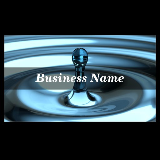 Customizable 3D Closeup of Perfect Blue Water Drop Business Card Templates