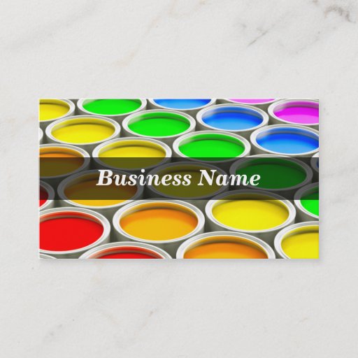Customizable 3D Colored Paint Cans (Spectrum) Business Card