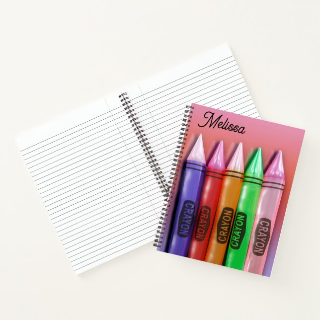 3D Colorful Crayons Notebook (Inside)