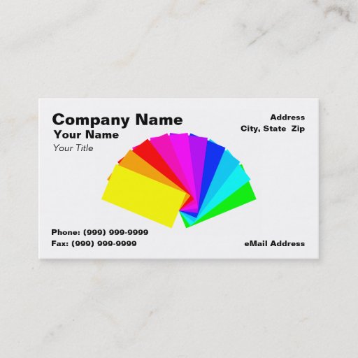 Customizable 3D Colorful Paint Chips Business Cards