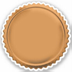 3D Copper Foil Seal Starburst Award Medal Sticker