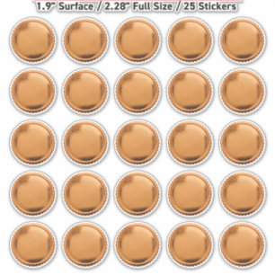 3D Copper Foil Seal Starburst Award Medal x25 Sticker