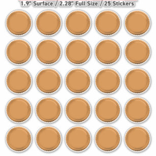 3D Copper Foil Seal Starburst Award Medal x25 Sticker