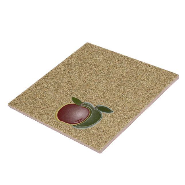 3D Country Apples Ceramic Tile (Side)