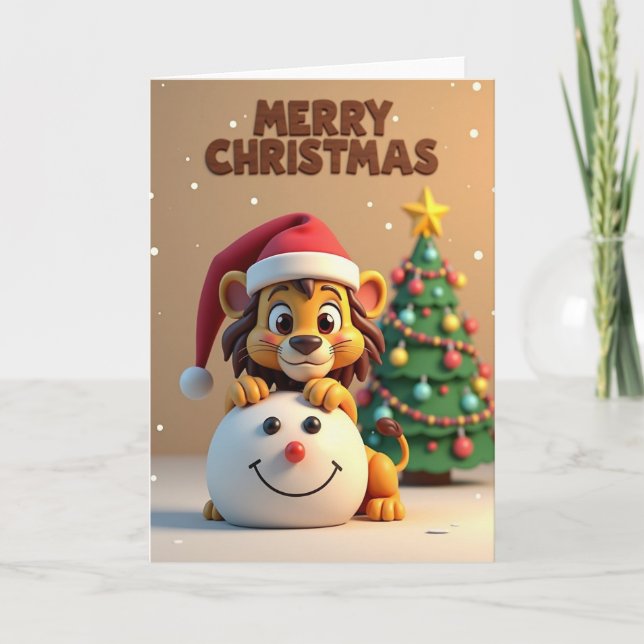 3D Creature Christmas Card (Front)