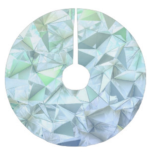 3D crystal triangle, illustrative rendering. Brushed Polyester Tree Skirt