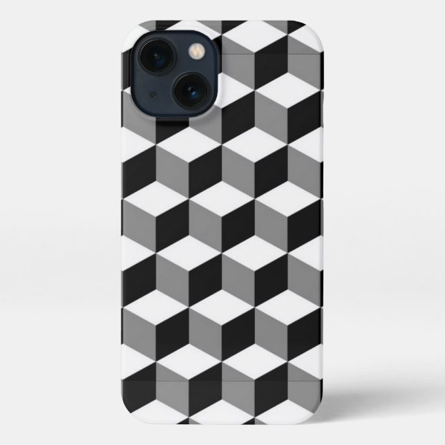 3D Cube Art Pattern iPhone Case  (Back)