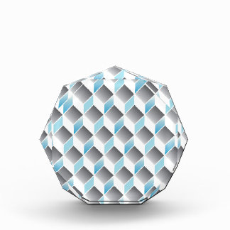 3d cube pattern - geometric design -seamless acrylic award