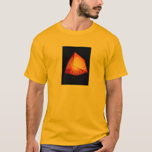 3D Cube with Pinwheel Design T-Shirt