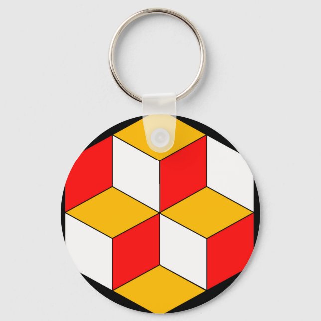 3d cubes keychain (Front)