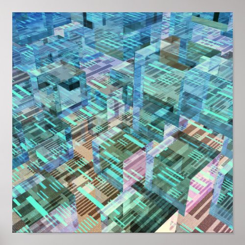 3D Cubes of Data Poster
