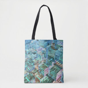 3D Cubes of Data Tote Bag