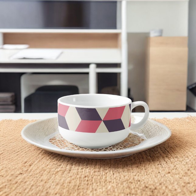 3d Cubes Pattern Soup Mug (Soup Mug)