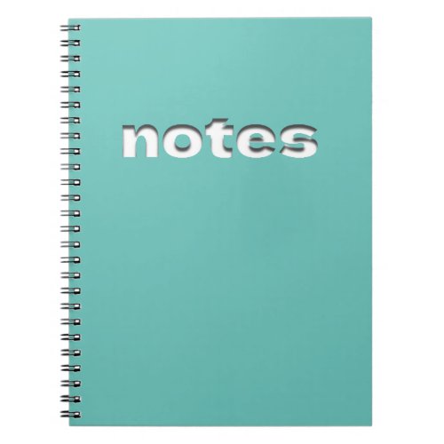 3D Cut Out Letters Light Blue Notebook