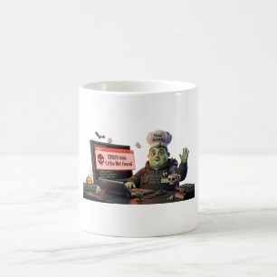 3D Cute Zombie Programmer Chef - Error 666 Coffee Color Morph Mug