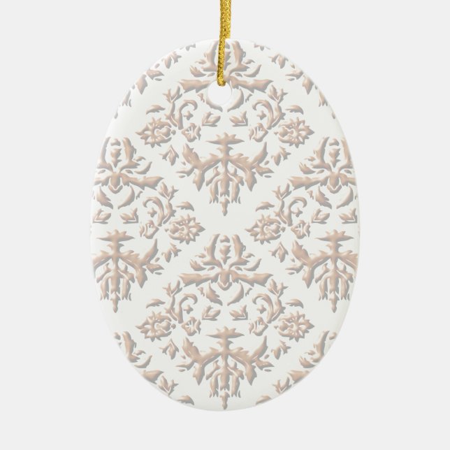3D Damasks Ceramic Ornament (Front)