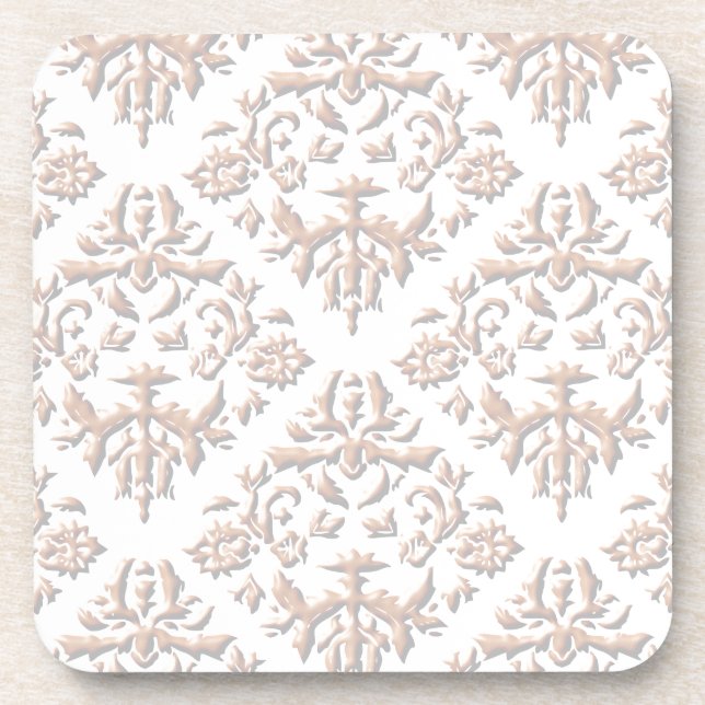 3D Damasks Drink Coaster (Front)