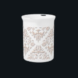 3D Damasks Drink Pitcher<br><div class="desc">3D damask pattern.</div>