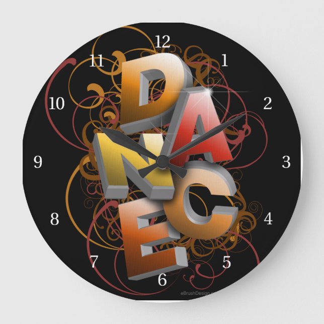 3D dance (case) Large Clock (Front)