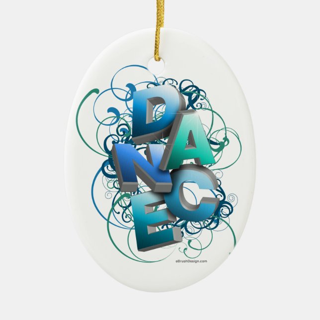 3D Dance (Spring) Ceramic Ornament (Front)