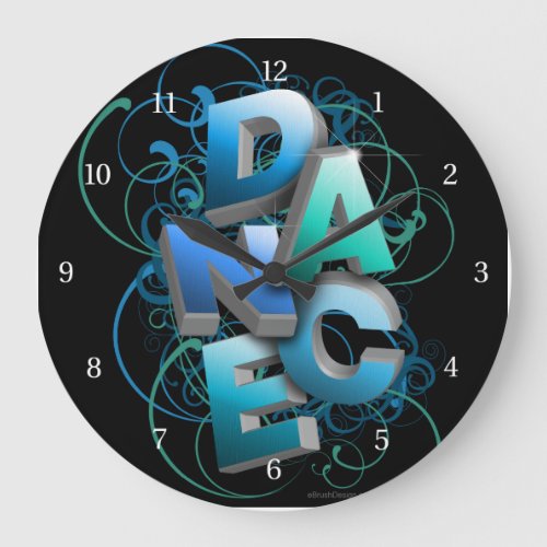 3D Dance spring Large Clock