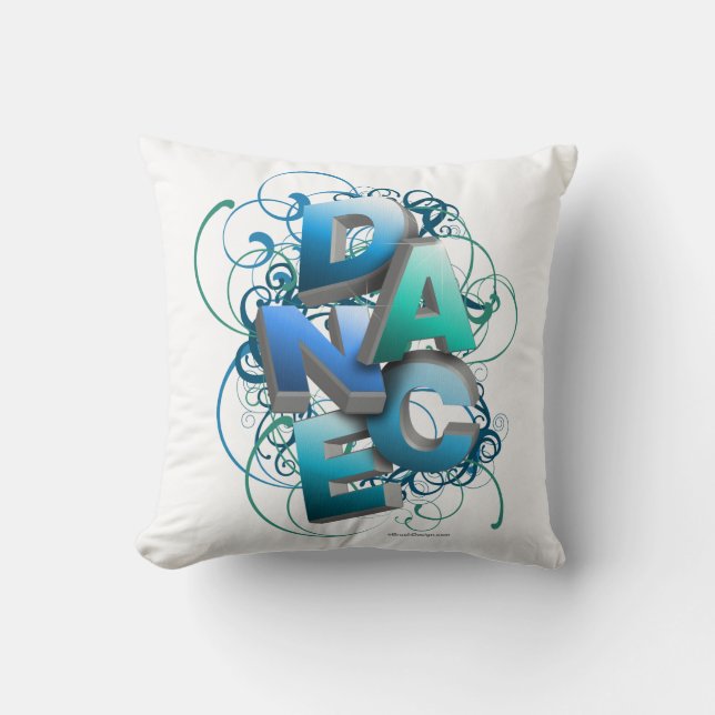3D Dance (Spring) Throw Pillow (Front)