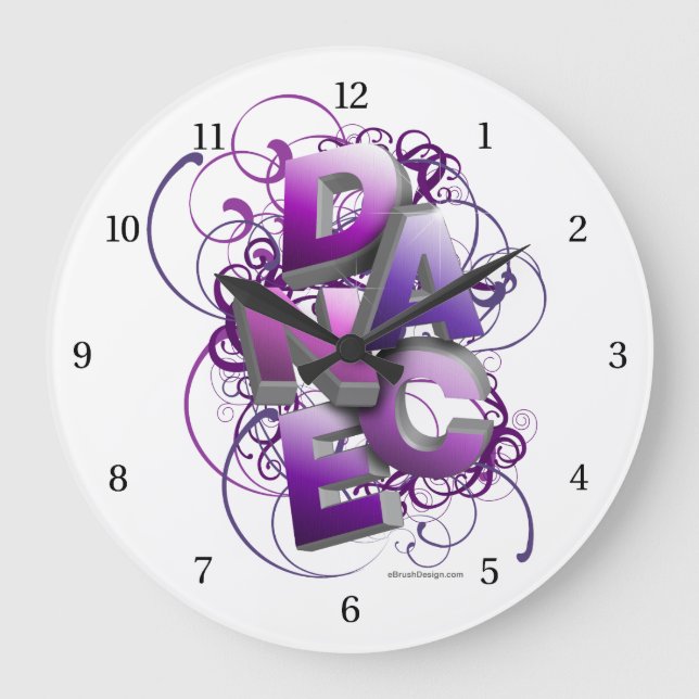 3D Dance (summer) Large Clock (Front)