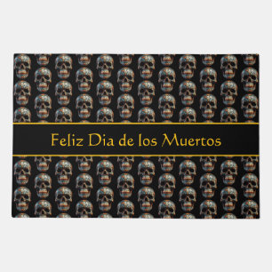 3D Day of the Dead skull, custom Doormat
