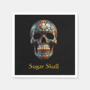 3D Day of the Dead skull, custom Napkins