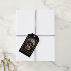 3D Day of the Dead skull Gift Tags