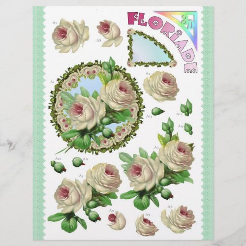 3D Decoupage _ Floriade _ White roses circle