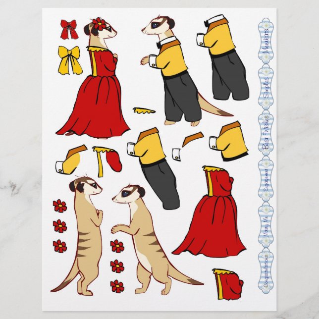 3D Decoupage - Meerkat lovers (Front)