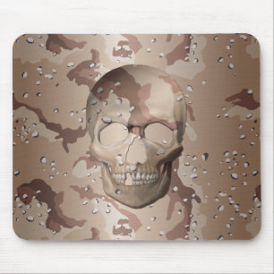 3D Desert Camo Skull Mouse Pad