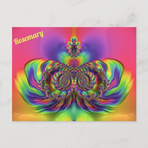  3D Design Pattern  Multi Colours ROSEMARY Postcard