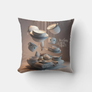 3D Diapers Dishes Sleepy Eyes: Seen & Celebrated Throw Pillow