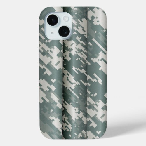 3D Digital Camo iPhone 15 Case