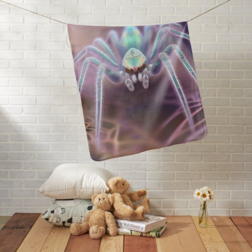 3D Dimensional Fractal Art Spider Baby Blanket