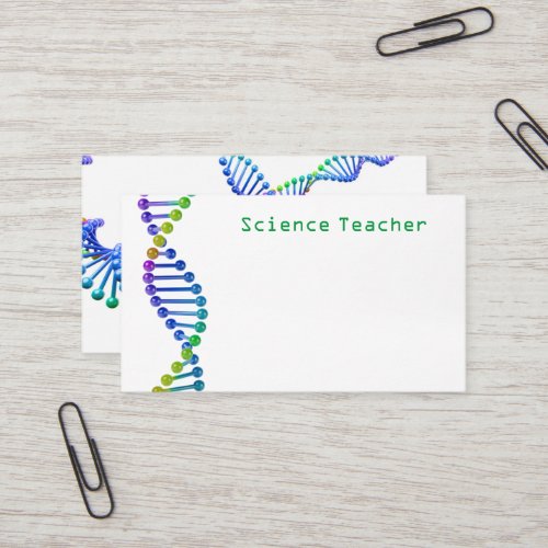 3D DNA double helix science teacher Business Card