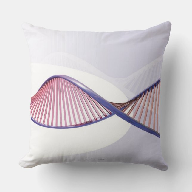 3D DNA Sweep Throw Pillow (Front)