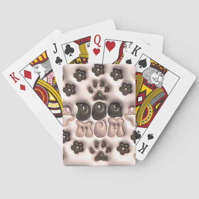 3D Dog Mom Poker Cards (Back)