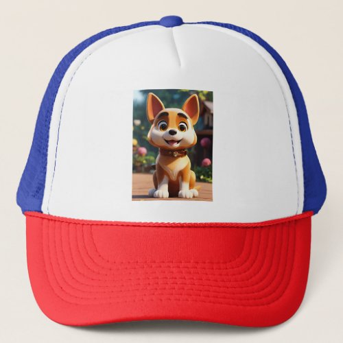 3d dog trucker hat