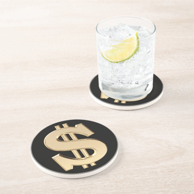 3D dollar sign Drink Coaster (Side)