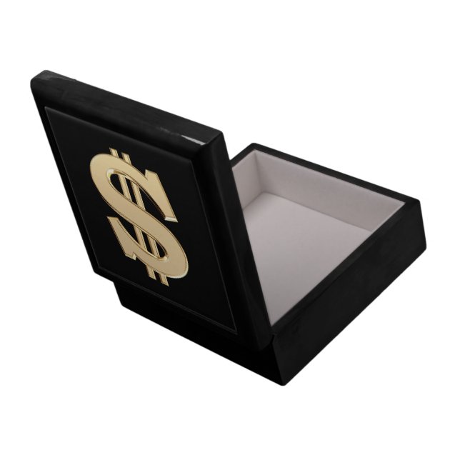 3D dollar sign Gift Box (Back Open)