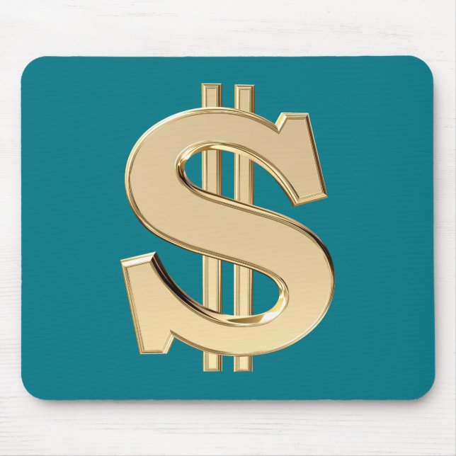 3D dollar sign Mouse Pad (Front)
