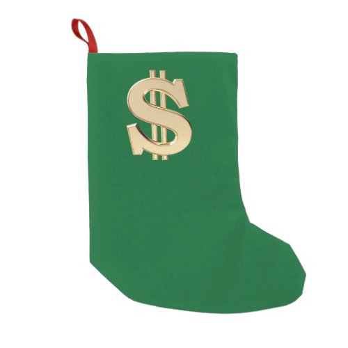 3D dollar sign Small Christmas Stocking