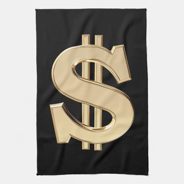 3D dollar sign Towel (Vertical)