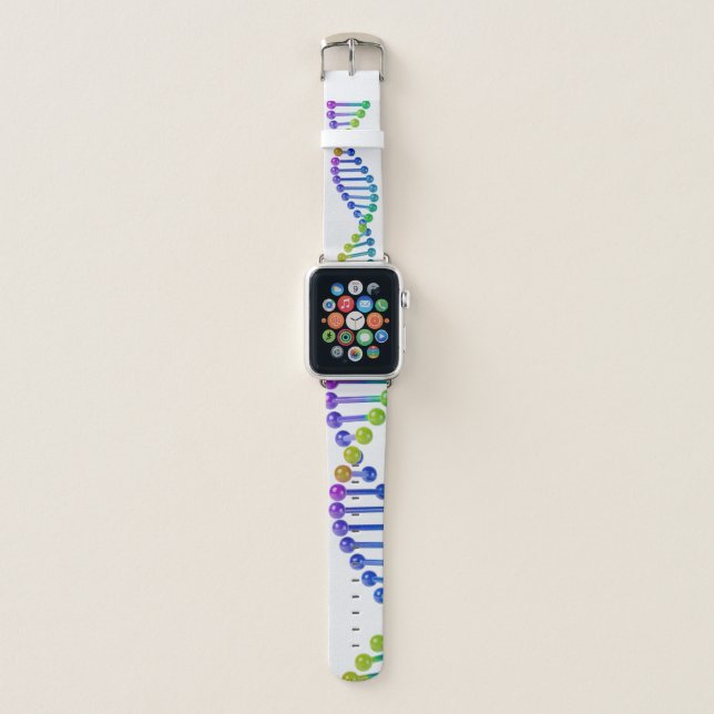 3D double helix DNA  Apple Watch Band (Front)