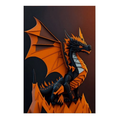 3d Dragon Poster Poster