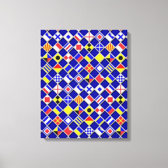 3D Effect Checkered Nautical Flag tiles Decor (Front)