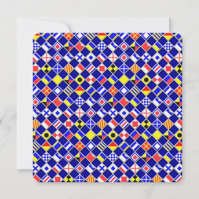 3D Effect Checkered Nautical Flag tiles Pattern (Front)